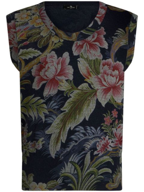 ETRO floral-print round-neck vest Women