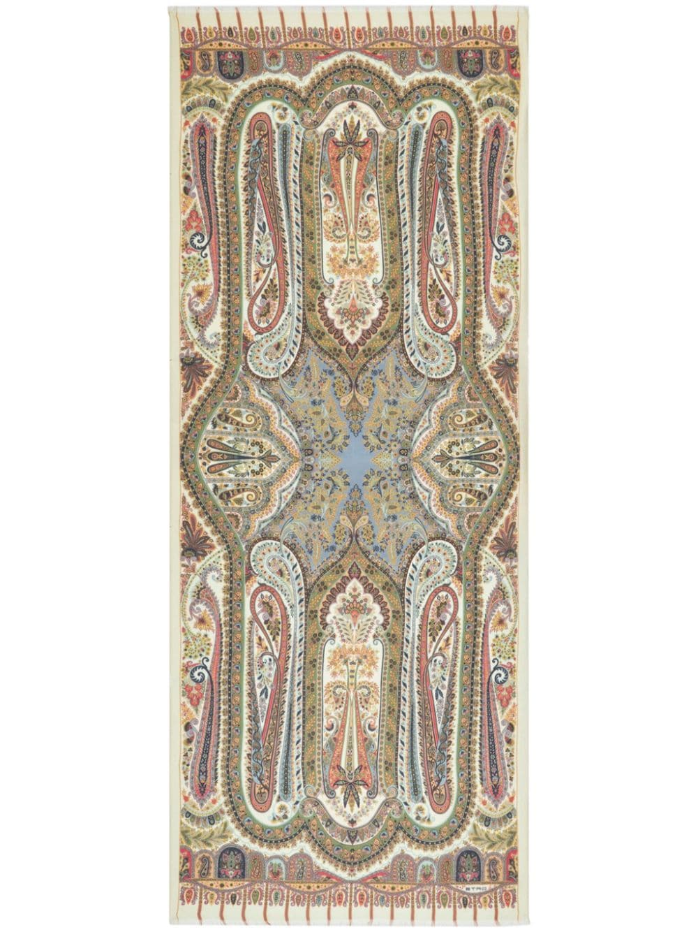 Etro Paisley-print Cashmere-silk Blend Scarf In Multi