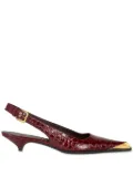 ETRO crocodile-embossed pumps - Red