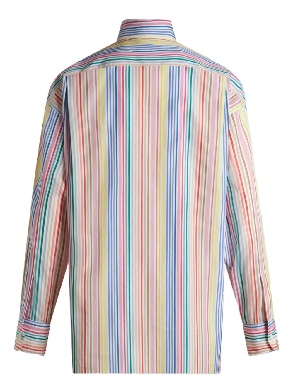 ETRO Pegaso-embroidery striped cotton shirt Women