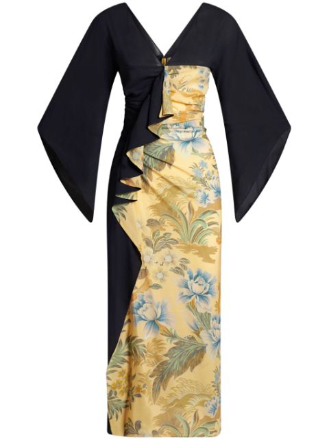 ETRO floral-print ruffle-detail dress Women