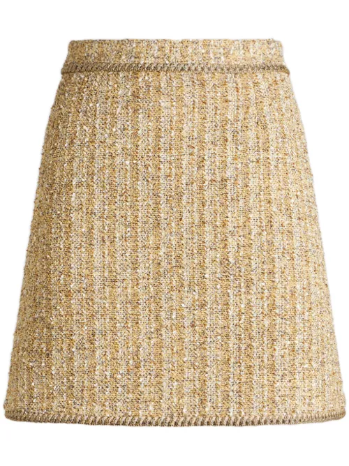 Minijupe en tweed à taille haute - ETRO - Modalova