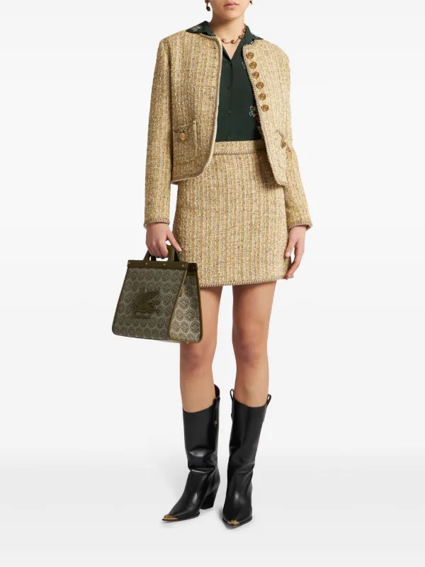 ETRO ミニスカート ETRO ジャカード ペイズリー ミニスカート ブラウン (ETRO/ミニ