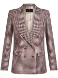 ETRO houndstooth-pattern double-breasted jacket - White