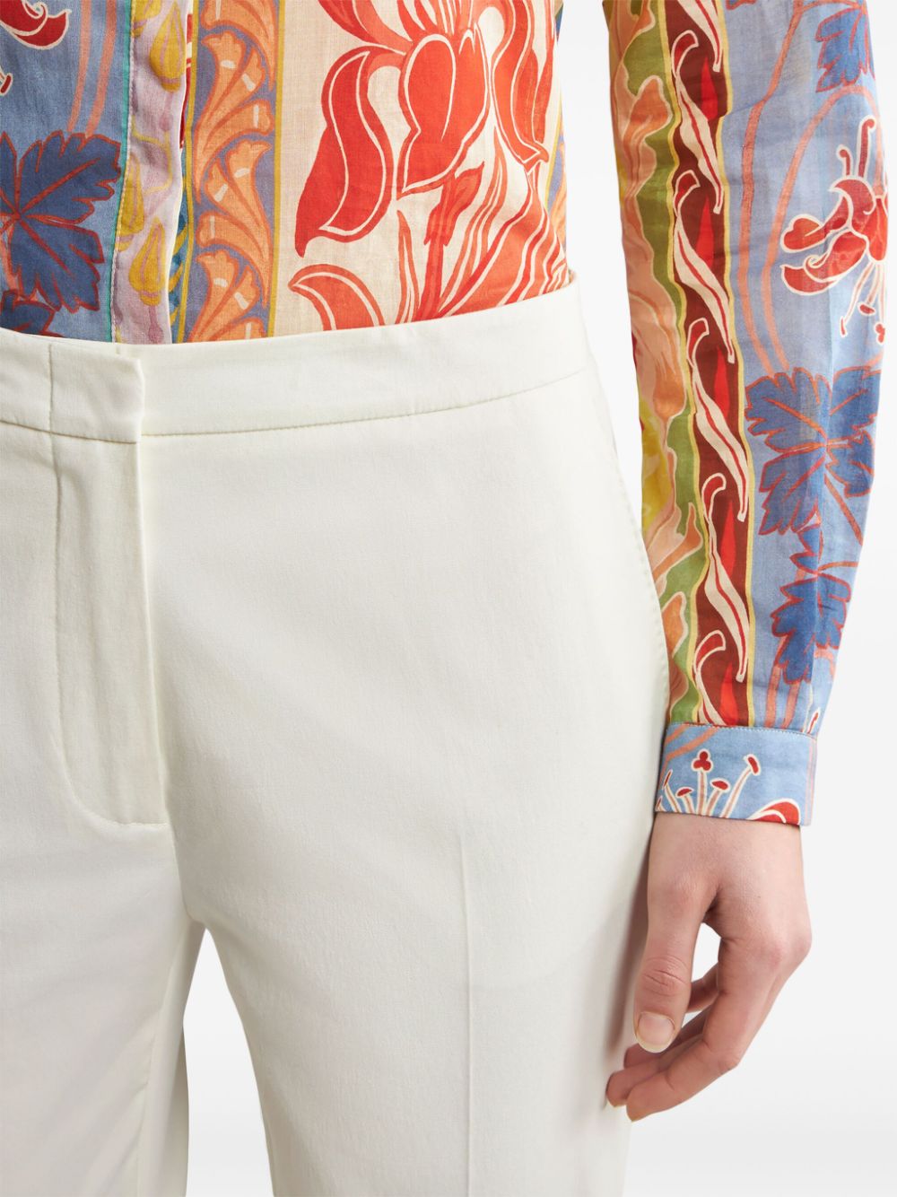 ETRO flared stretch-cotton trousers Women