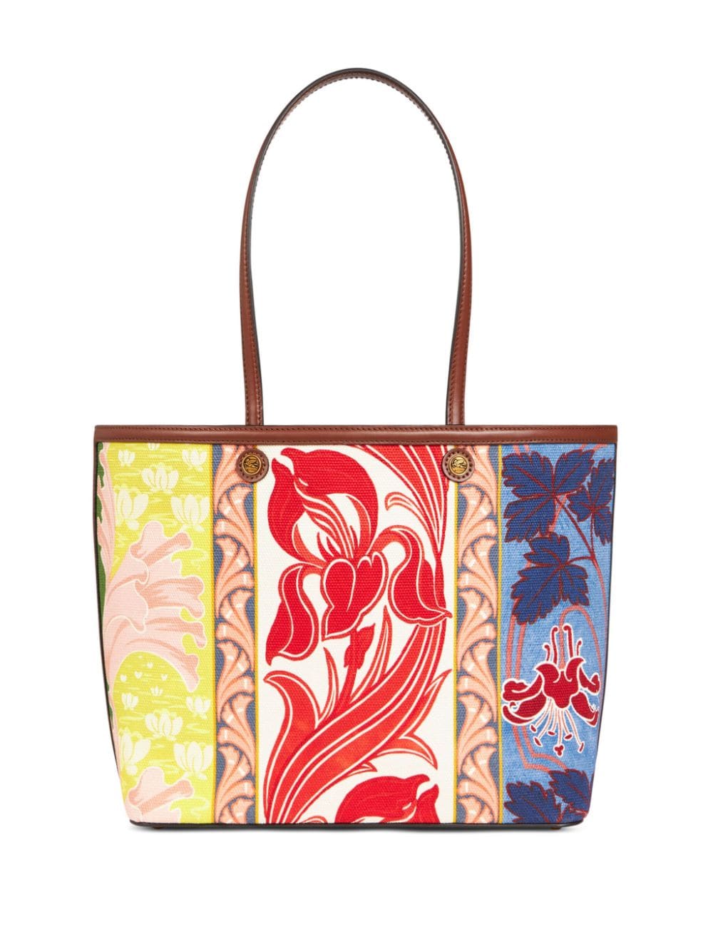 Shop Etro Large Essential Floral-print Tote Bag In Blue