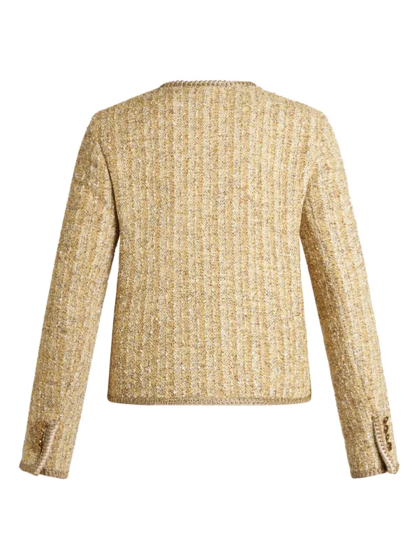 ジャケット ETMON Curved Boucle Tweed Jacket, Ivory Curved Boucle Tweed Jacket, Ivory - 감도 깊은 취향 셀렉트샵 29CM