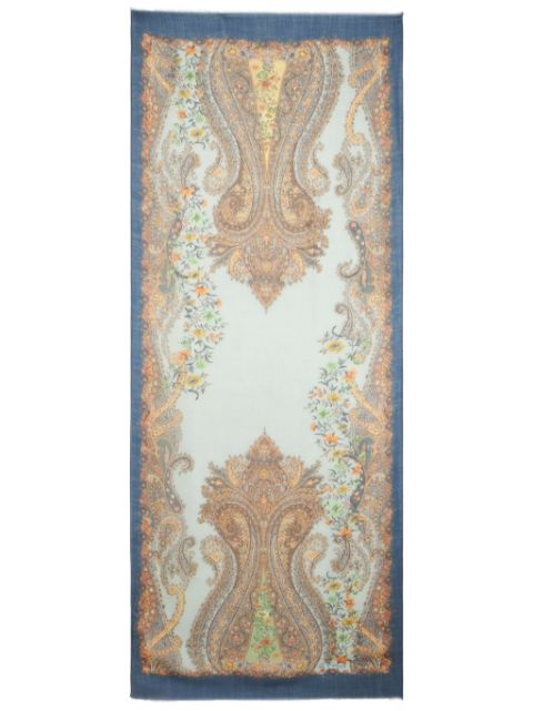 ETRO abstract-print cashmere scarf Women