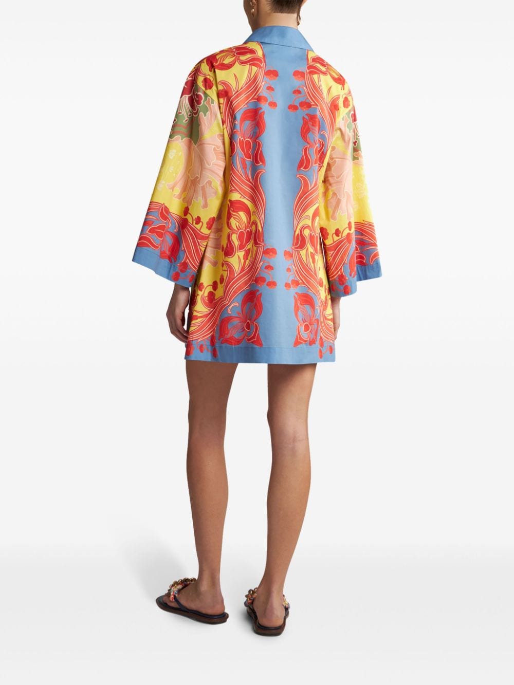 Shop Etro Floral-print Long-sleeved Blouse In Yellow