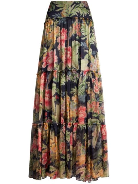 ETRO floral-print maxi skirt