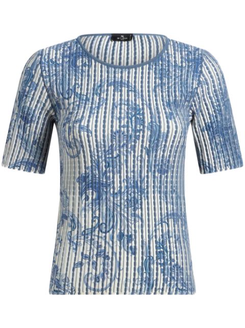 ETRO paisley-print knitted top Women