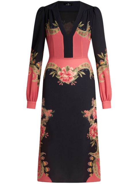 ETRO floral-print midi dress