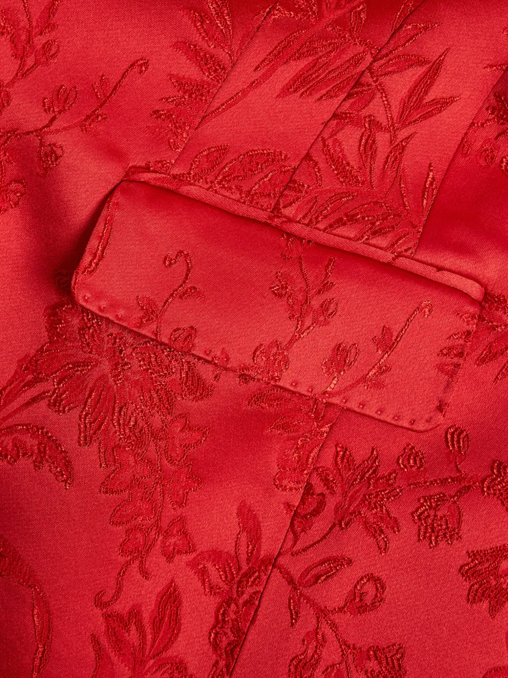 ETRO Brokkaat blazer met enkele rij knopen en jacquard Rood