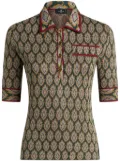 ETRO half-sleeves jacquard polo shirt - Green