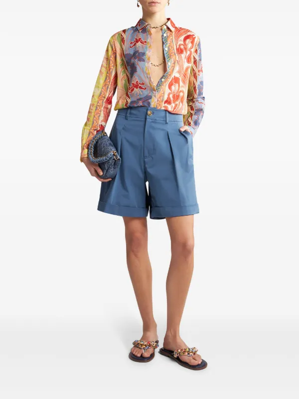 ETRO プリント シャツ | ブルー | FARFETCH JP