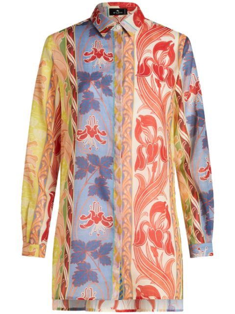 ETRO long printed cotton shirt Women