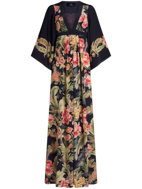 ETRO floral-print crepe-de-chine dress Women