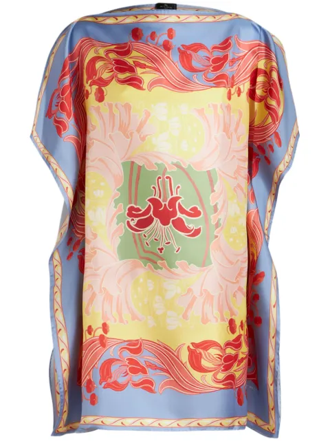 ETRO tunique en soie à fleurs