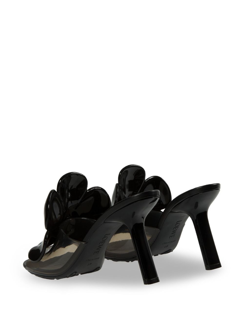 LOEWE 90 mm Petal Flower sandalen Zwart