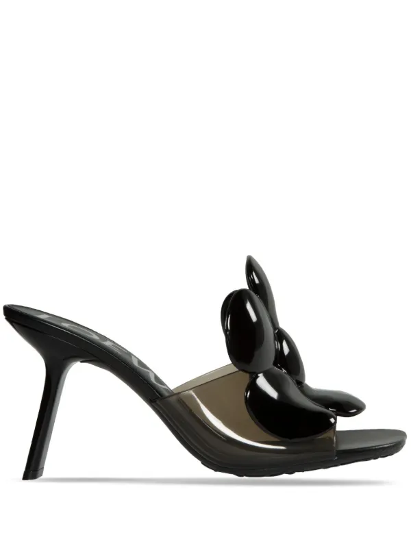 Loewe 90mm Petal Flower Sandals in Black