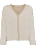 Transit concealed front-fastening cardigan - Neutrals