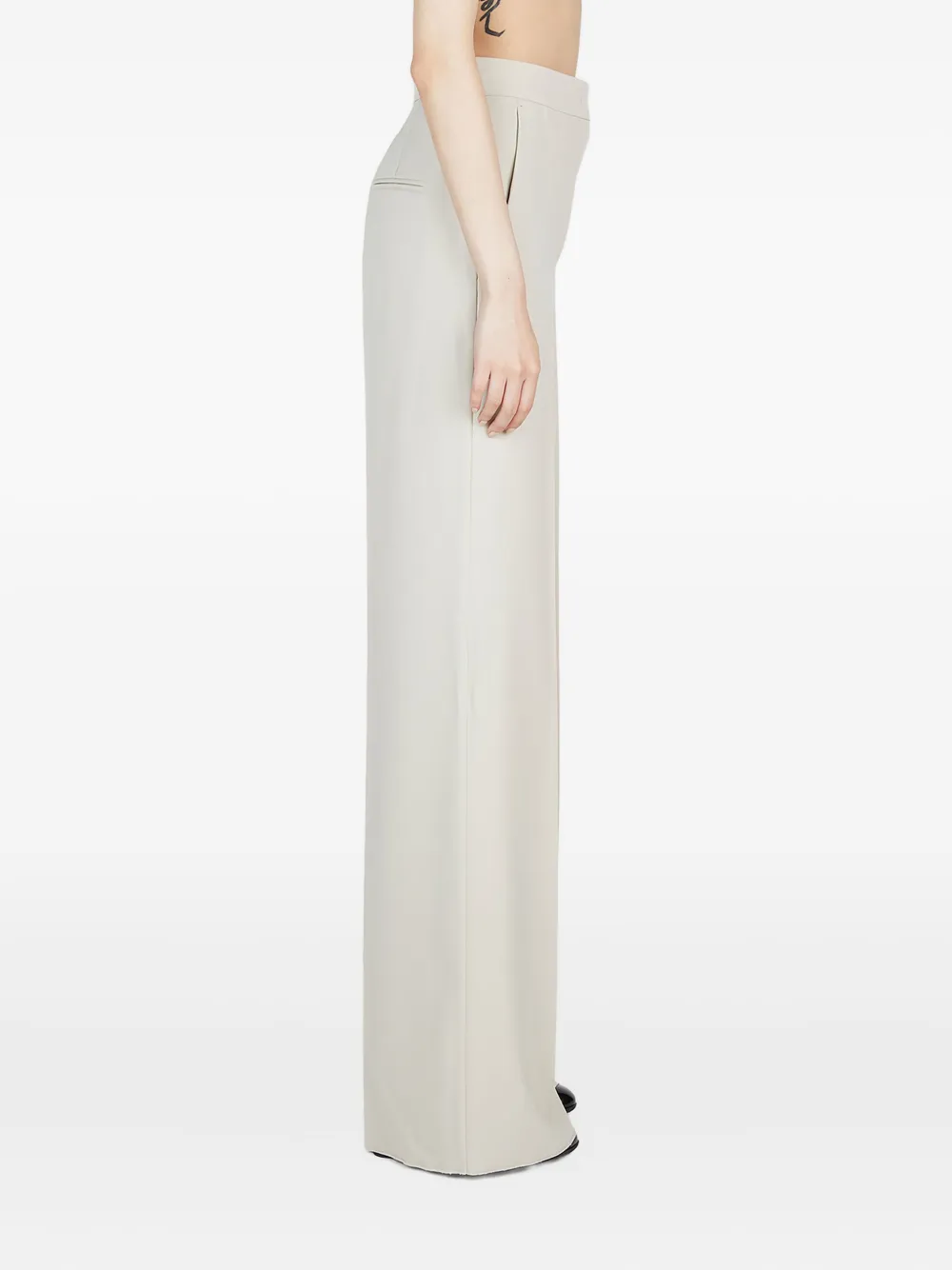 Max Mara Broek met wijde pijpen Beige