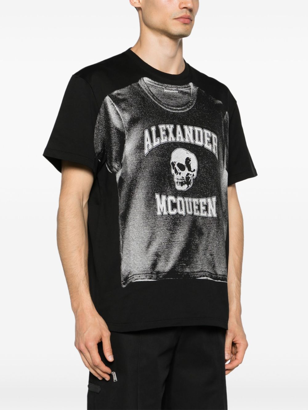 Alexander McQueen T-shirt met grafische print Zwart