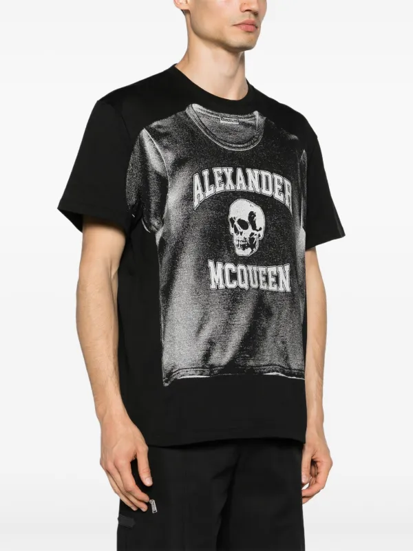 Alexander McQueen graphic-print Cotton T-shirt | Black | FARFETCH