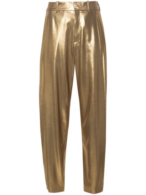 Ralph Lauren Collection Cassidy laminated-finish tapered trousers Women