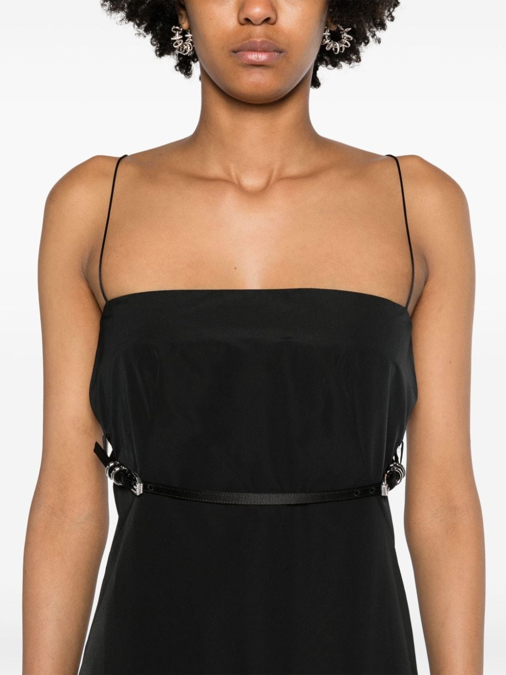 Shop Givenchy Vouyou Belted Minidress In Black
