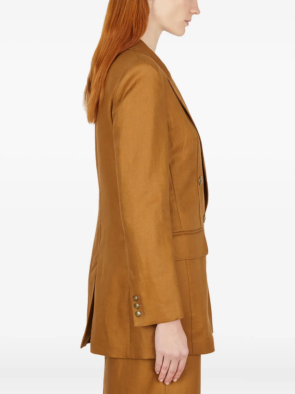 Max Mara Women Verace Double Breasted Blazer In Brown