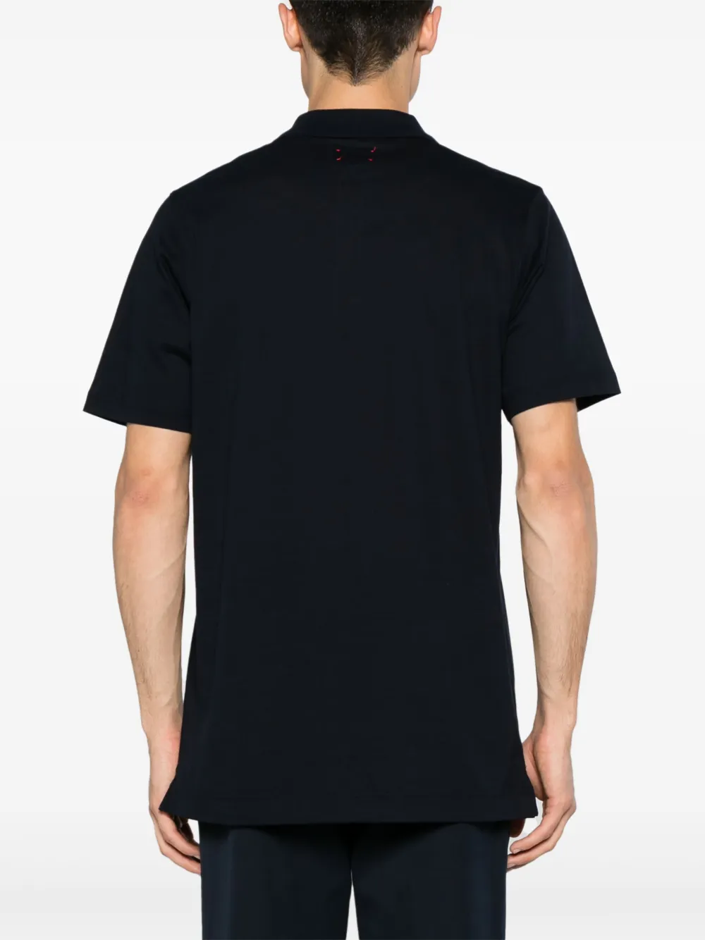 Kiton Poloshirt met halve rits Blauw