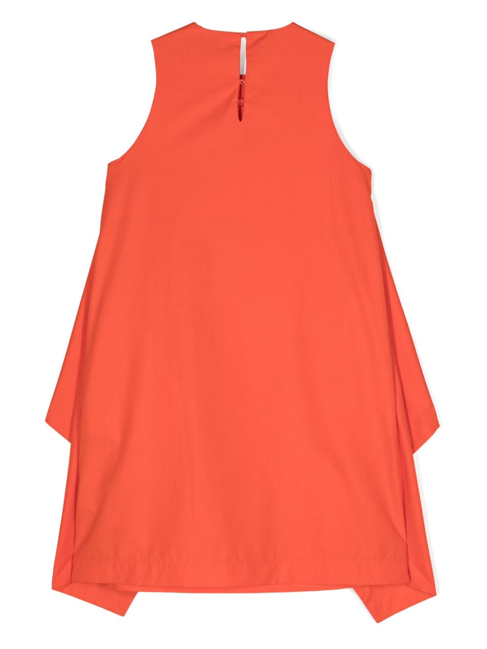 Fendi Kids logo-embroidered draped mini dress - Oranje