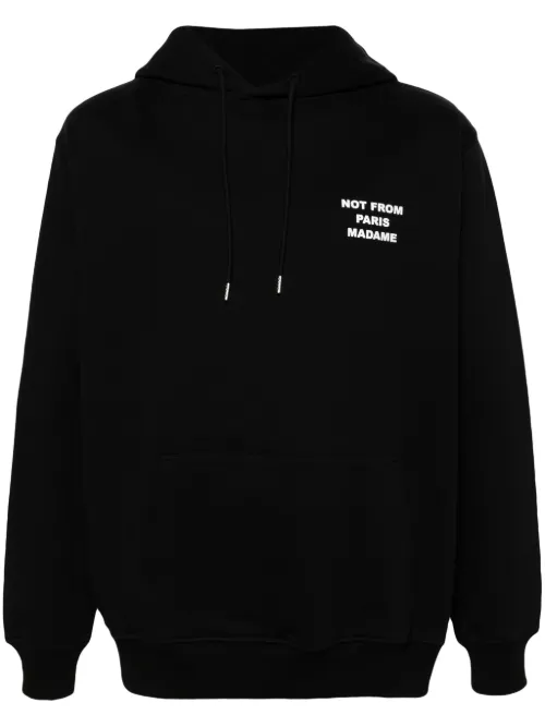 Hoodie en coton à slogan imprimé - Drôle De Monsieur - Modalova