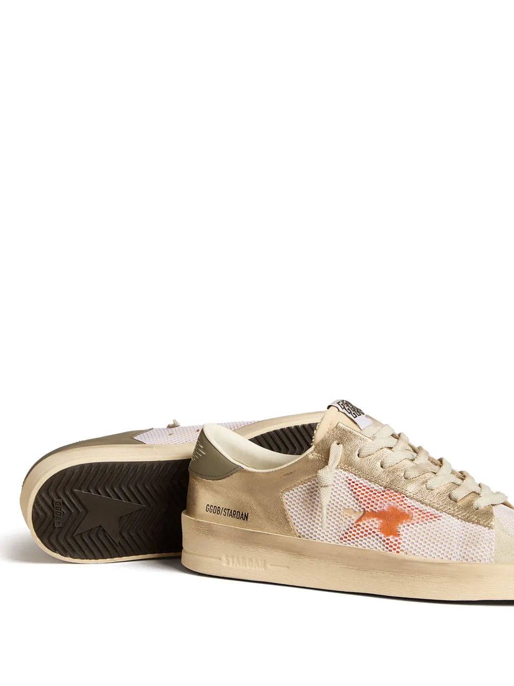 Golden Goose Stardan Panelled Sneakers In White
