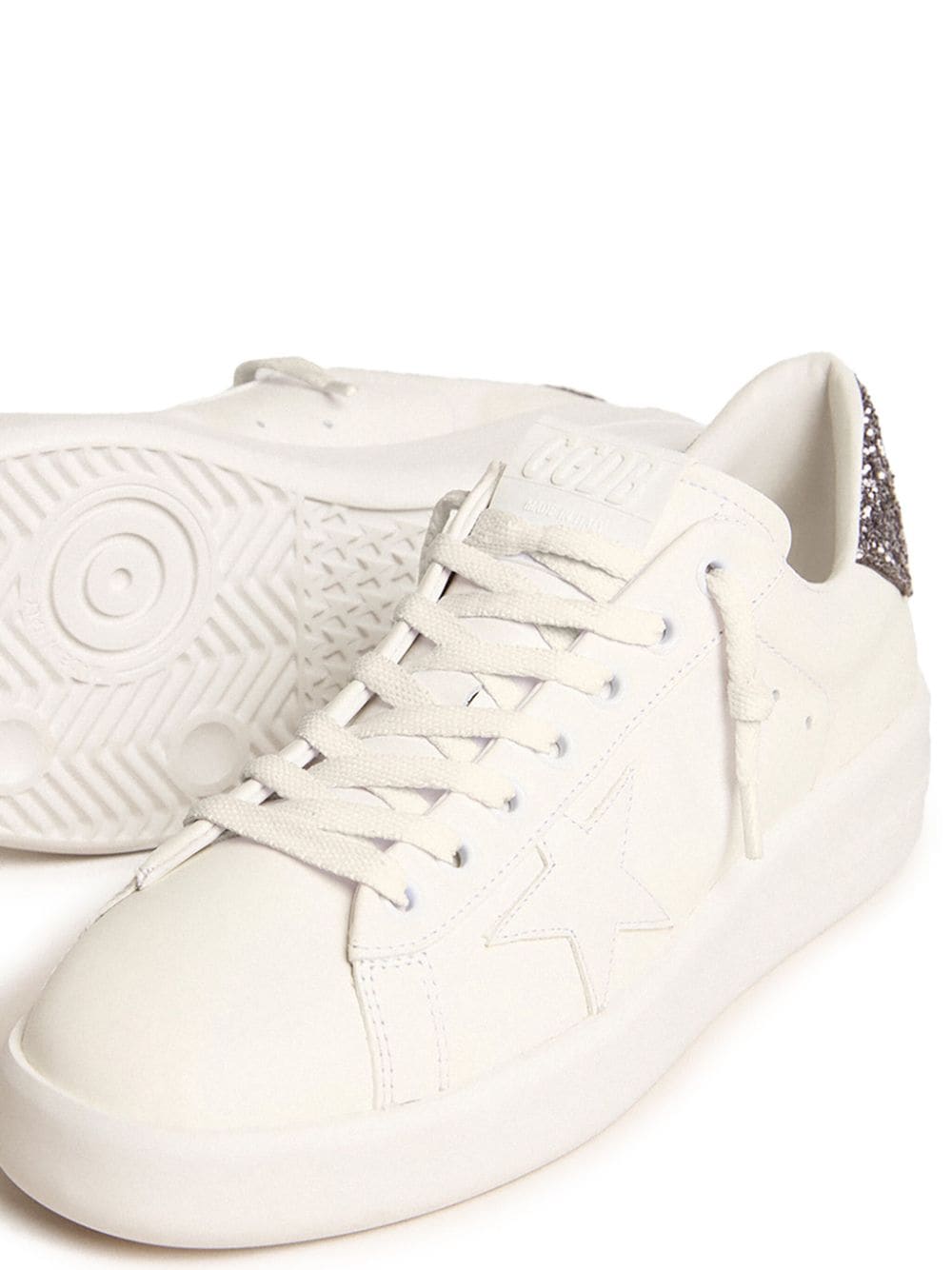 Shop Golden Goose Purestar Leather Sneakers In White