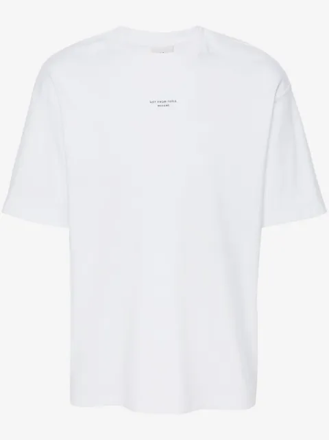 Drôle De Monsieur slogan-print cotton T-shirt