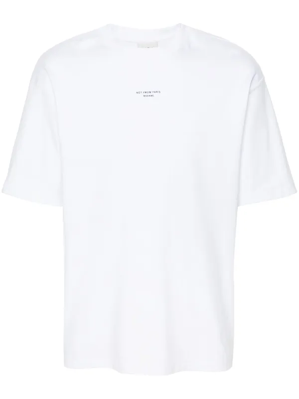〈DROLE DE MONSIEUR〉スローガンクラシックTシャツ（関税込み） Drôle De Monsieur スローガン Tシャツ | ホワイト | FARFETCH JP
