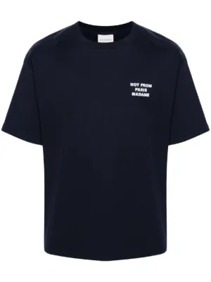 JW Anderson JWA slogan-print T-shirt | Blue | FARFETCH