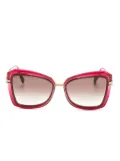 Cazal 851/2 oversize sunglasses - Red