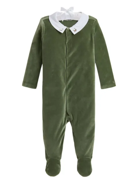 POLO RALPH LAUREN KIDS mameluco con efecto de terciopelo