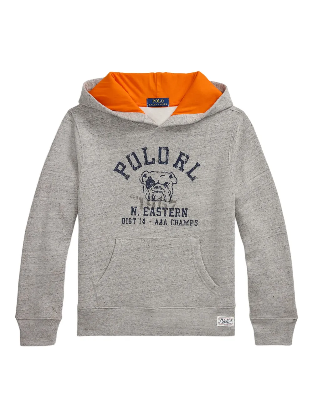 POLO RALPH LAUREN KIDS Seasonal fleece hoodie Grijs