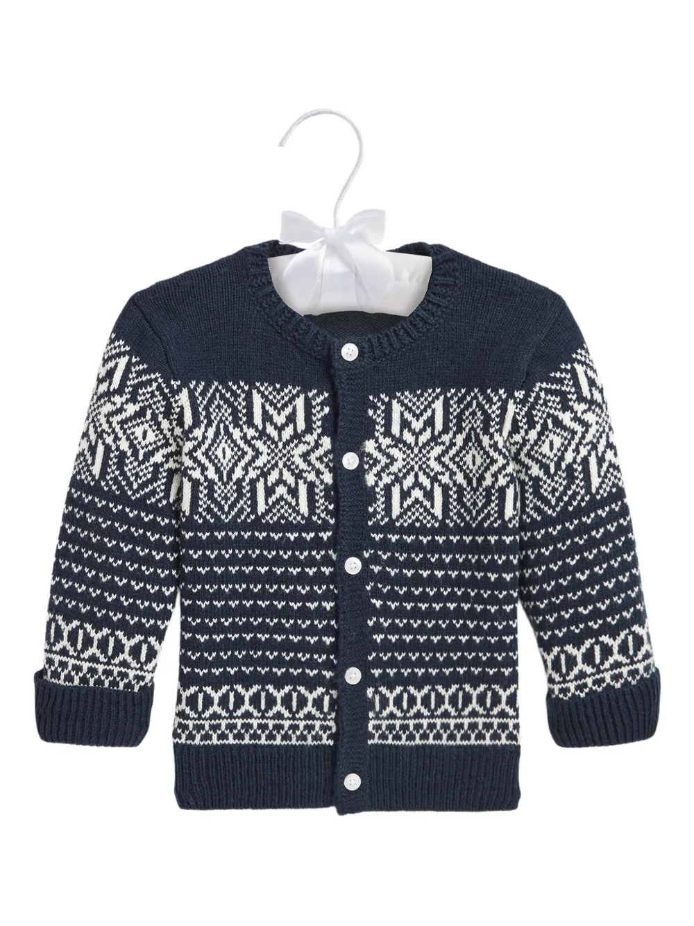 POLO RALPH LAUREN KIDS Cardigan a fantasia - Blu