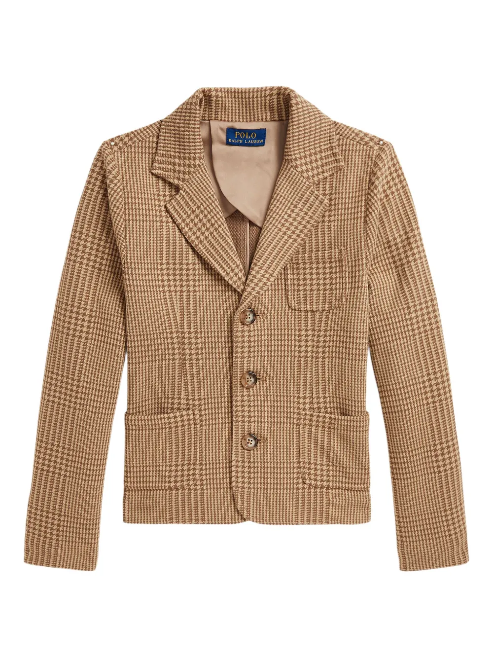POLO RALPH LAUREN KIDS Glen geruite blazer Bruin
