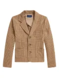 POLO RALPH LAUREN KIDS Glen plaid-print blazer - Brown