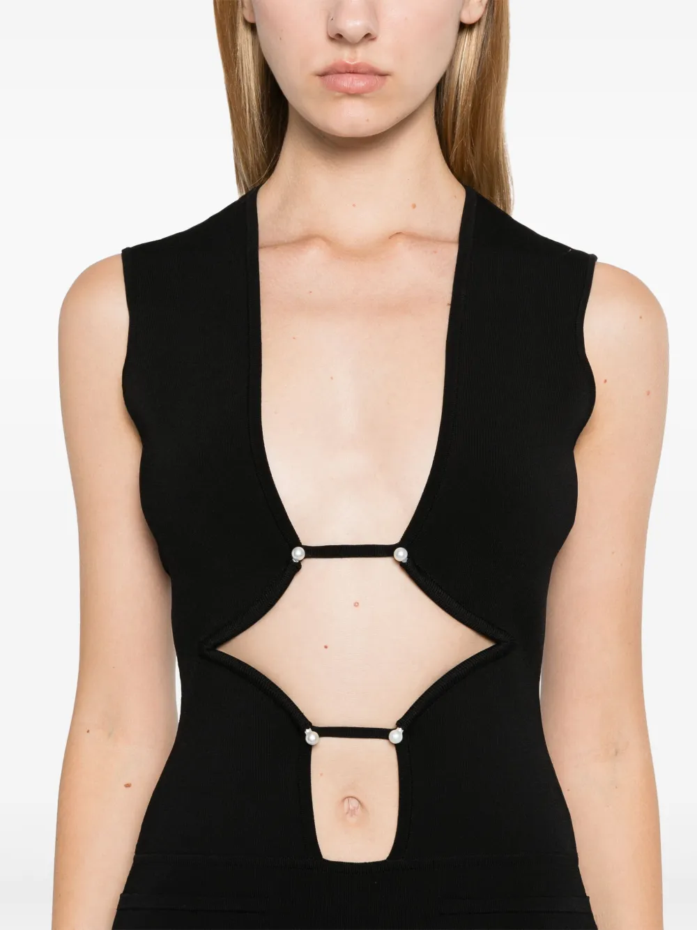 Christopher Esber Bracket midi-jurk Zwart