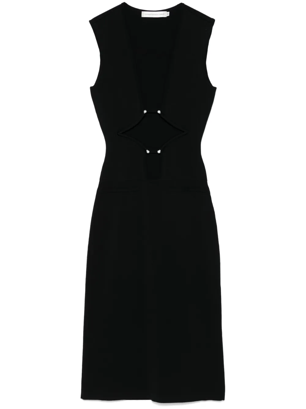 Christopher Esber Bracket midi-jurk Zwart