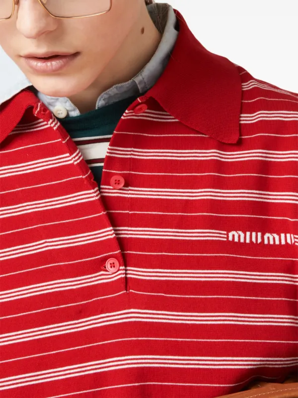 miu miu 赤 ポロシャツ イタリア製 miu miu 赤 ポロシャツ イタリア製