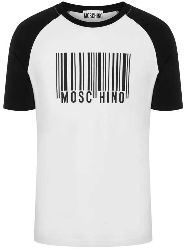 Moschino barcode print cotton blend t shirt White FARFETCH AE