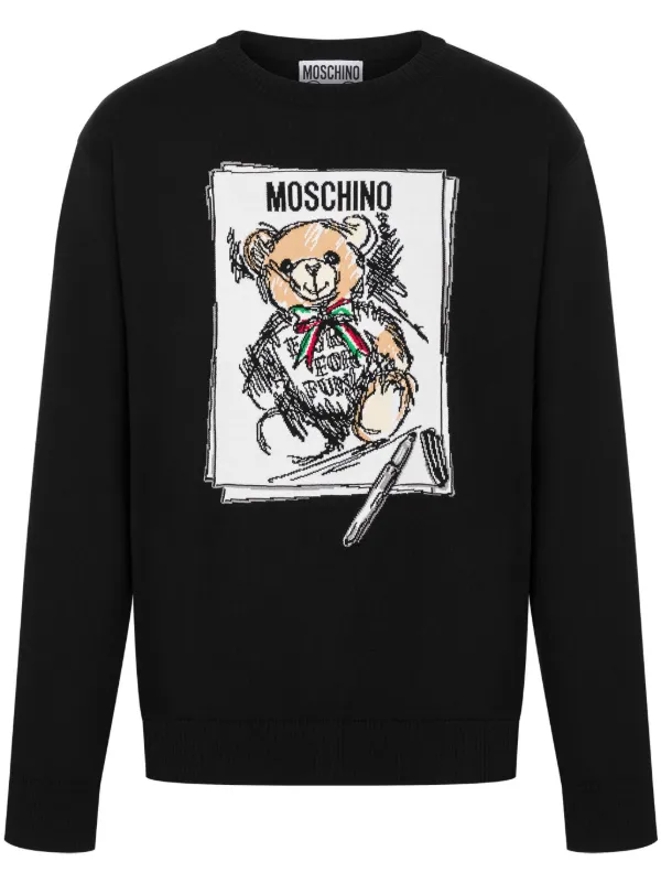 Moschino mens teddy jumper on sale